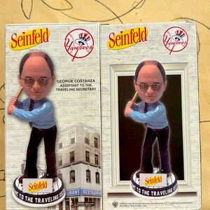 Official NY Yankees x Seinfeld presented by Delta George Costanza bobble heads